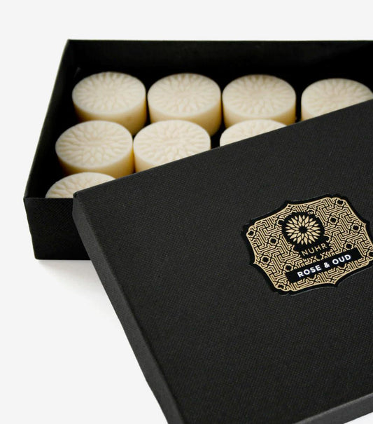 Set of 12 Rose and Oud Luxury Wax Melts