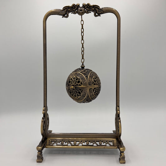 Hanging Antique Brass Incense / Bakhoor Swing Burner