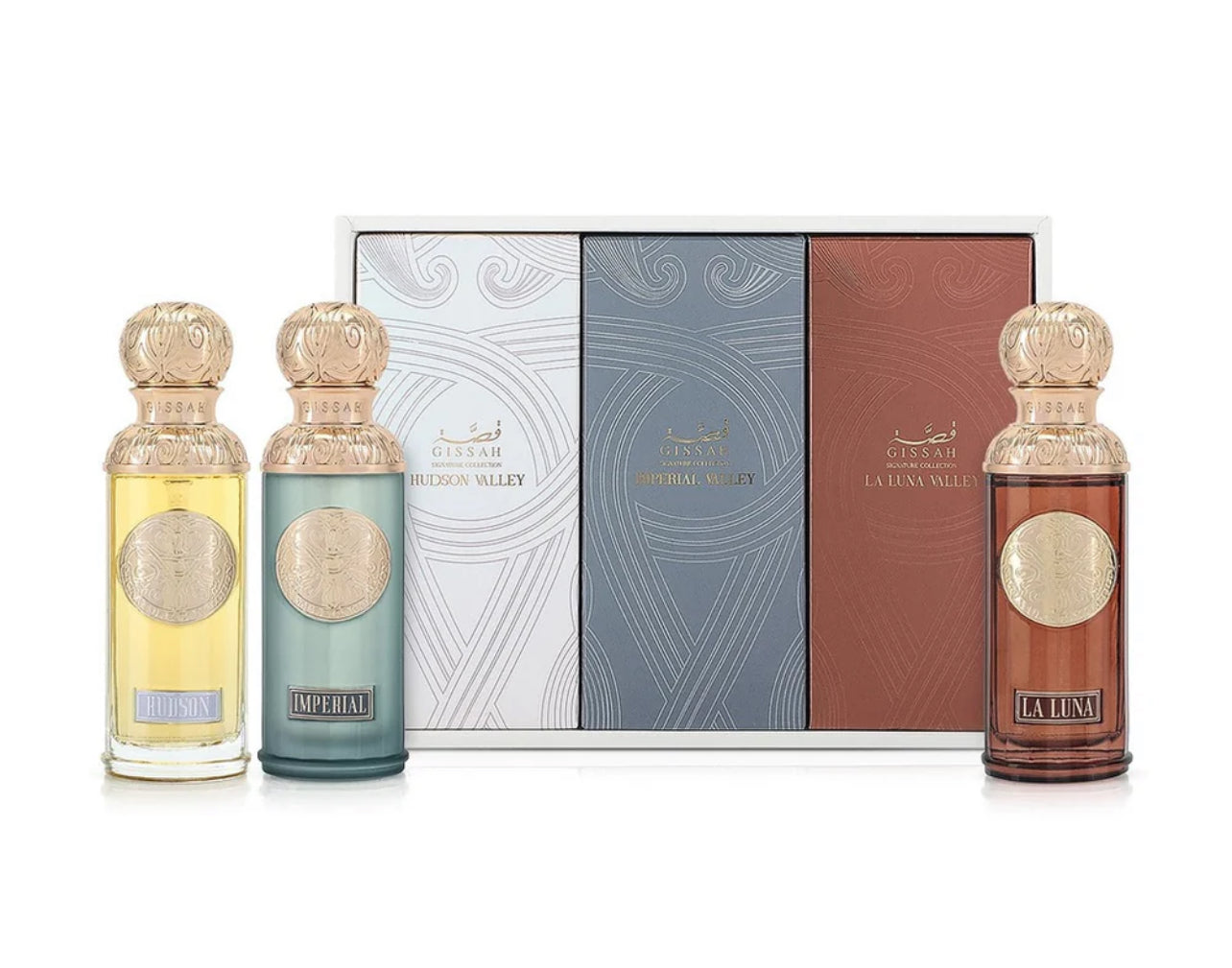 Valleys Set by Gissah - 3x 50ml Eau de Parfum - Imperial Valley, La Luna & Hudson Valley