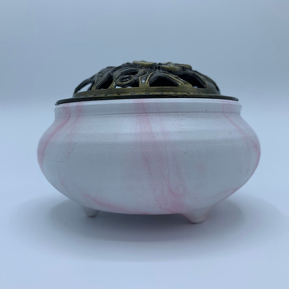 White/ Rose Marble Effct Bakhoor Burner